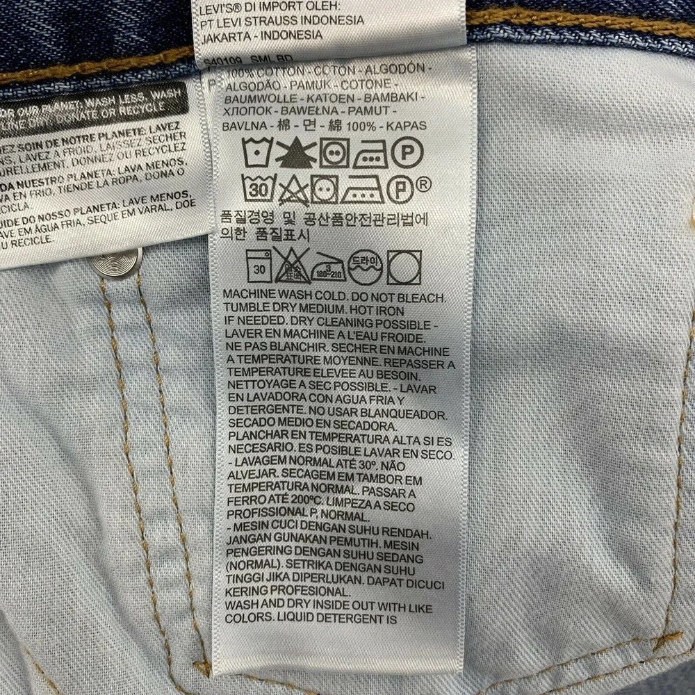Levi’s 505 Relaxed Fit Tapered Leg Jeans Size 38x30 Medium Wash High Rise Cotton